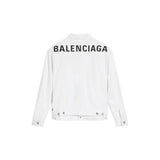 Balenciaga Embroidered Logo Jacket in white