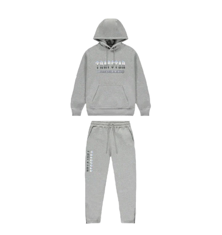 Tapstar Chenille Decoded 2.0 Hooded Tracksuit-Grey/Ice Blue