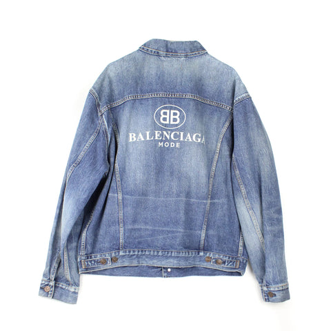 Balenciaga BB-embroidered denim jacket