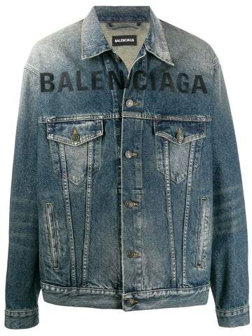 Balenciaga Logo stamp denim jacket