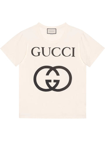 GUCCI Oversized Interlocking G T Shirt White