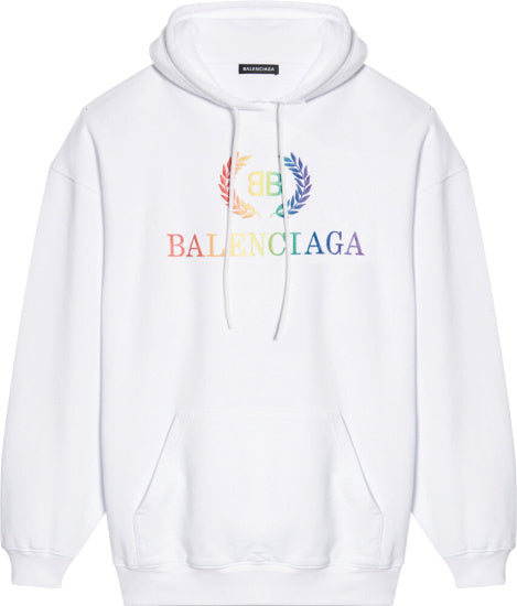 Balenciaga Rainbow-Logo Hoodie