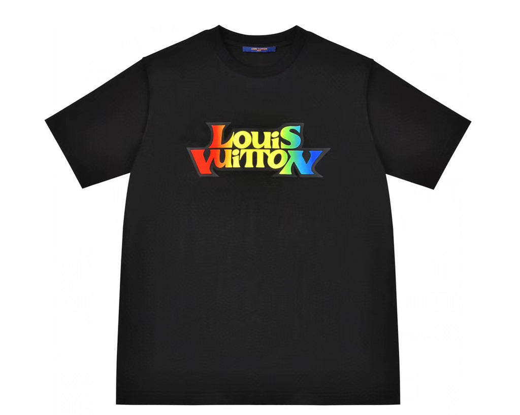 Louis Vuitton LV Fade Printed Long-sleeved T-Shirt BLACK. Size 3L