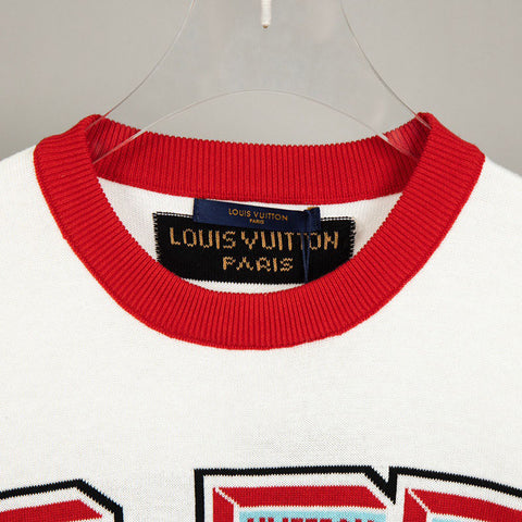 Louis Vuitton Signature LV Knit T-Shirt, White, XL