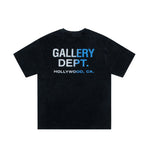 Gallery Dept. - Boardwalk Logo-Print Distressed T-Shirt Black