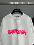 Balenciaga Slime logo layered sleeve Pink T-shirt