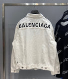 Balenciaga Embroidered Logo Jacket in white
