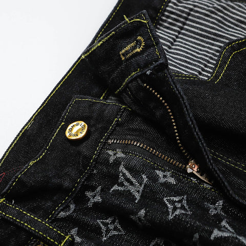 Louis Vuitton x Nigo Monogram Patchwork Denim Pants Indigo Men's