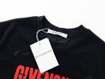 GIVENCHY Paris Distressed Logo T Shirt Black/Orange