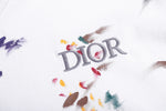 DIOR Logo Paint Spots Oversized White T-shirt