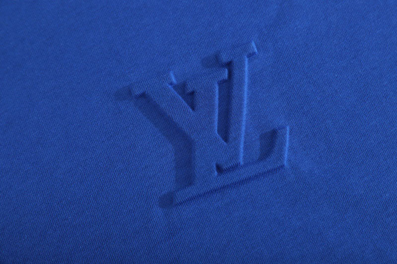 Louis Vuitton LV Debossed Tee Blue – Tenisshop.la