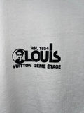 Louis Vuitton LV Red n Blue Logo Badge White