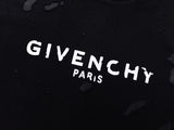 Givenchy Distressed Logo Printed Oversized T-Shirt Black