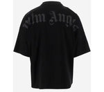 Palm Angels Mock Neck Logo Oversized T-Shirt Black