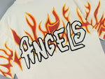 Palm Angels Garment Dye Palm Graffiti Flames Tshirt White