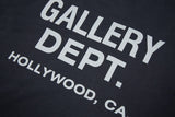Gallery Dept. Logo Print Crew Neck T-Shirt Black
