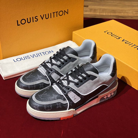 FitminShops  Louis Vuitton LV Trainer Sneaker Low 'Black/Grey