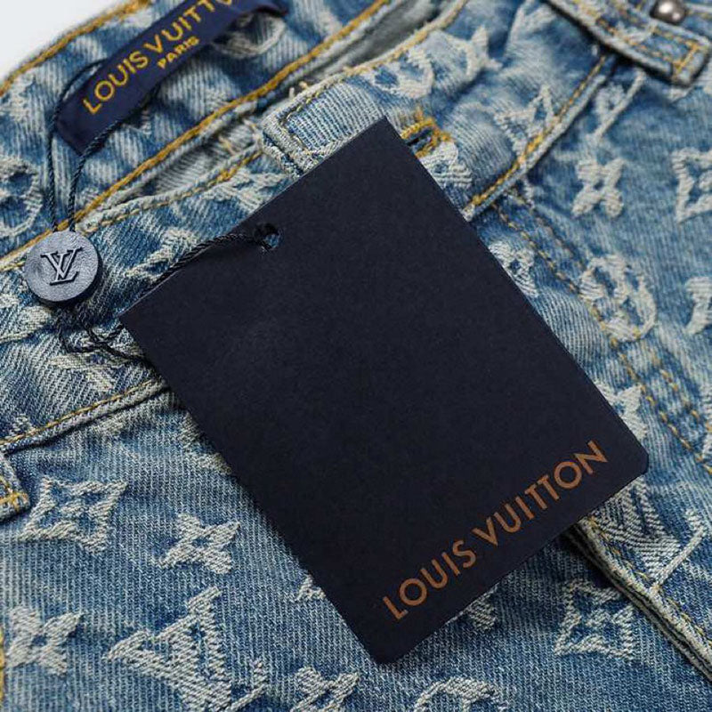 Louis Vuitton Monogram Denim Pants Multico. Size 36