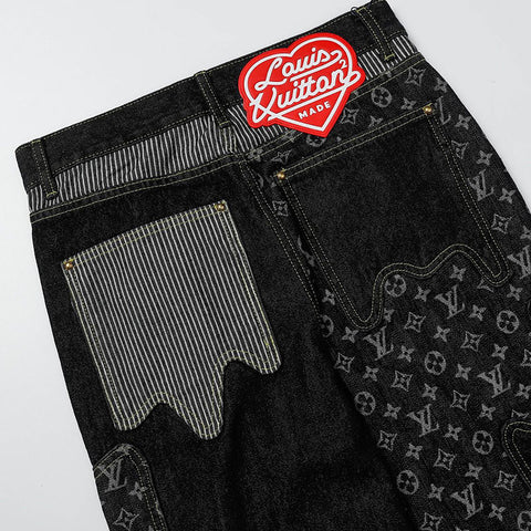 Louis Vuitton × Nigo Monogram Patchwork Denim Pants