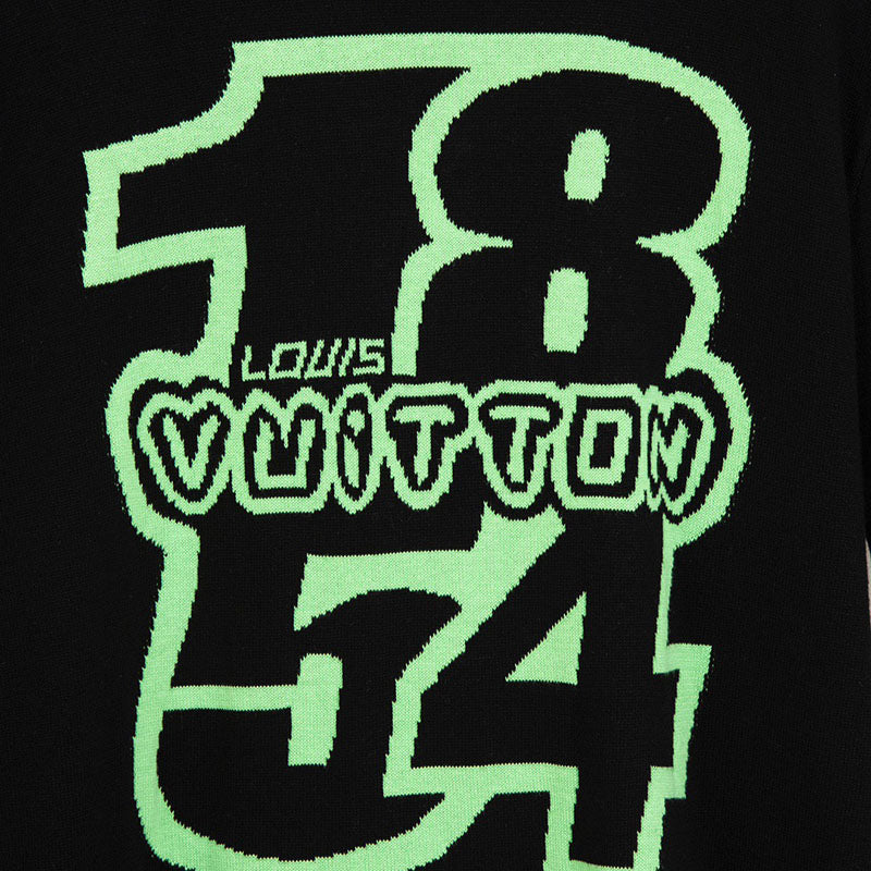 Louis Vuitton LV 1854 Graphic Knit T-Shirt, Black, L