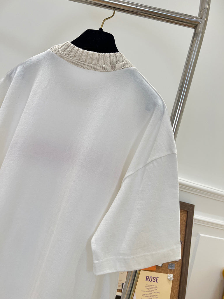 Louis Vuitton x Nigo Embroidered Mockneck Tee White Men's - FW21 - US