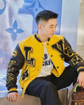 LEATHER EMBROIDERED VARSITY YELLOW | LOUIS VUITTON