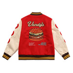 Vandy The Pink 4 Year Anniversary Varsity Jacket "Red Burger"