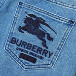 Supreme Burberry Denim Short Washed Blue