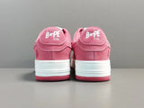 A Bathing Ape Bape Sta Low Pink suede