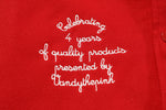 Vandy The Pink 4 Year Anniversary Varsity Jacket "Red Burguer"