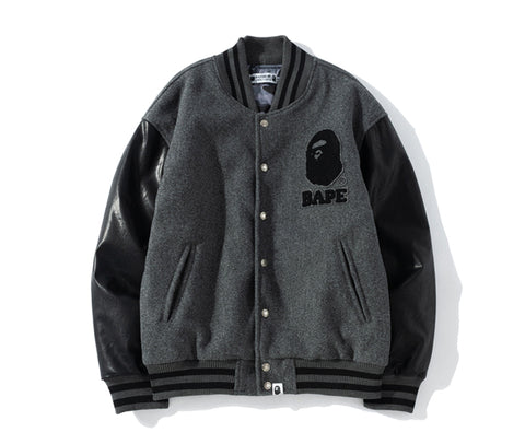 BAPE x Undefeated Varisty Jacket Black/Gray