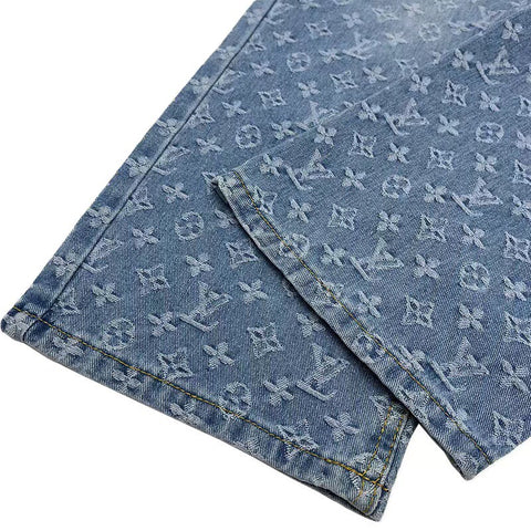 Louis Vuitton, Jeans, Authentic Louis Vuitton Monogram Baggy Denim Pant  Indigo