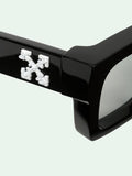Off-White Rectangular Frame Sunglasses Transparent Lenses