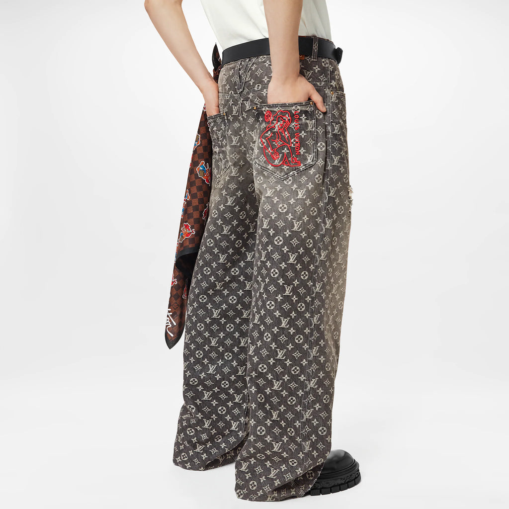 Louis Vuitton Baggy Denim Pants Indigo - Mens, Size 36