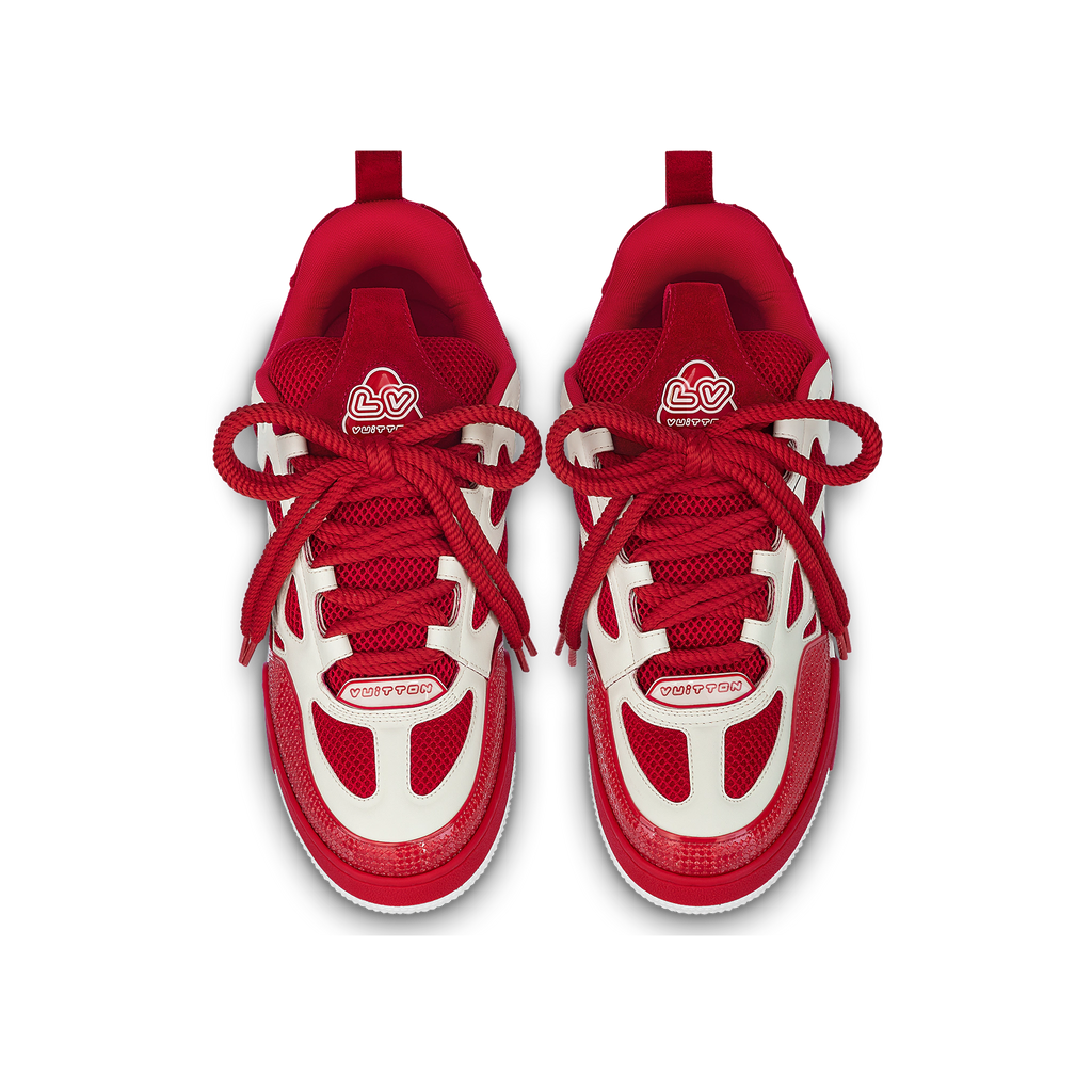 Louis Vuitton Red & White Skate Sneaker – Savonches