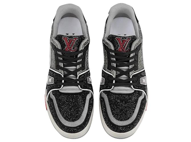 LOUIS VUITTON LV TRAINER, BLACK GREY CRYSTAL, 2022, 1AA6PV