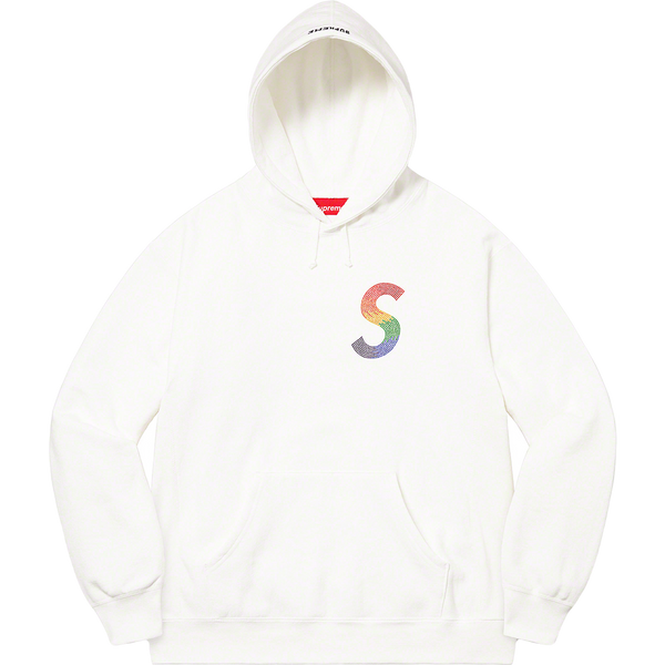Supreme Swarovski S Logo Hooded Sweatshirt White – Tenisshop.la