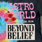 Travis Scott Astroworld Festival Run Tie Dye Tee Black