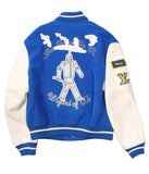 Louis Vuitton Oz Varsity Jacket (SS19) Blue/White Herren - SS19 - DE